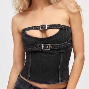 BY.DYLN Jiya Denim Top Size S